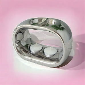 Chrome Duo Ceramic Wax Burner
