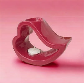 Red Heart Ceramic Wax Burner